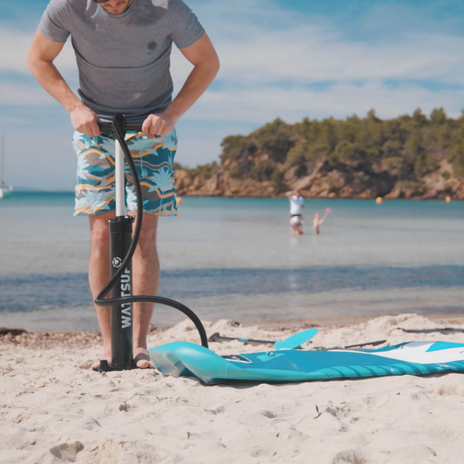 Gonflage du stand up paddle mora