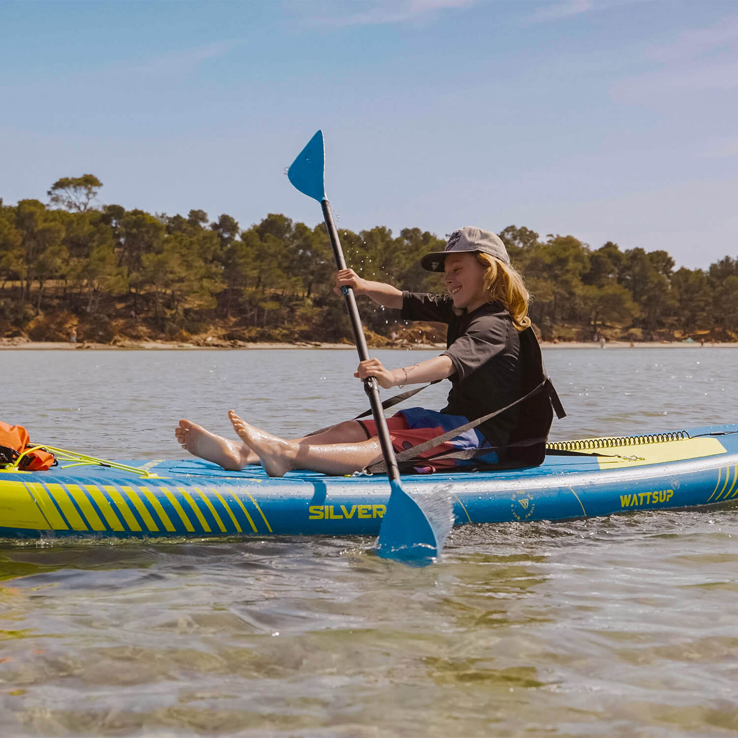 Stand up paddle silver sur l'eau